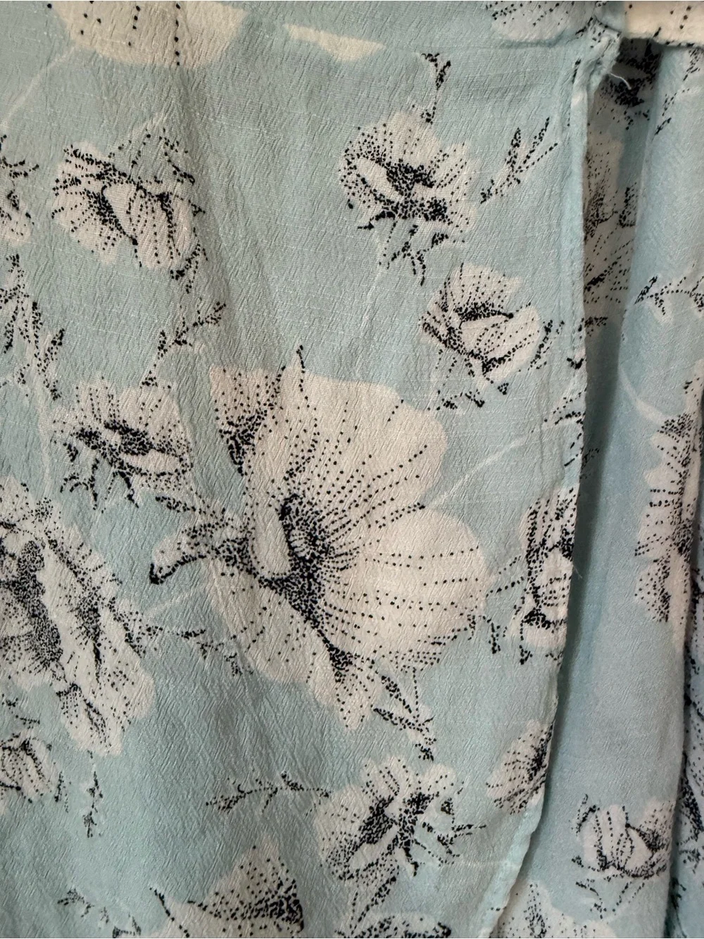 Free People French Quarter Wrap Dress Floral Flutter Sleeves XS